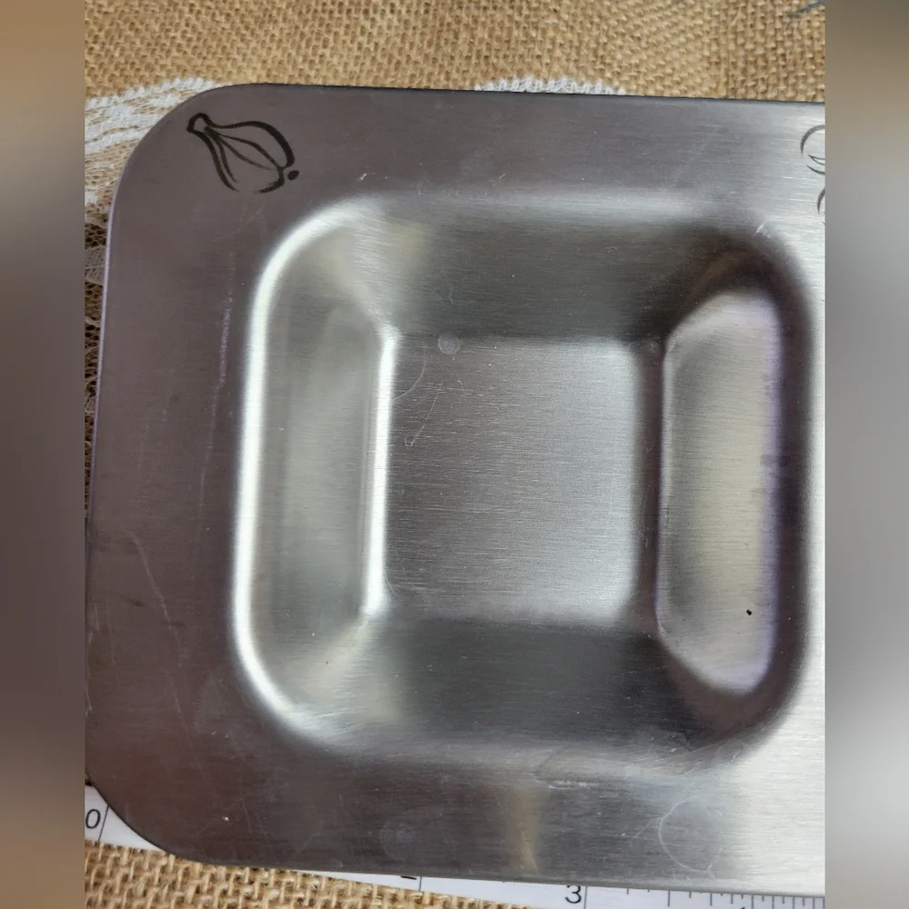 Vintage stainless steel cocktail garnish tray amco